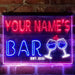 Personalized Wine Glasses Home Bar Deluxe App-Enabled 3-Color LED Light Sign - Way Up Gifts