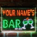 Personalized Wine Glasses Home Bar Deluxe App-Enabled 3-Color LED Light Sign - Way Up Gifts