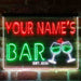 Personalized Wine Glasses Home Bar Deluxe App-Enabled 3-Color LED Light Sign - Way Up Gifts