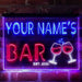 Personalized Wine Glasses Home Bar Deluxe App-Enabled 3-Color LED Light Sign - Way Up Gifts
