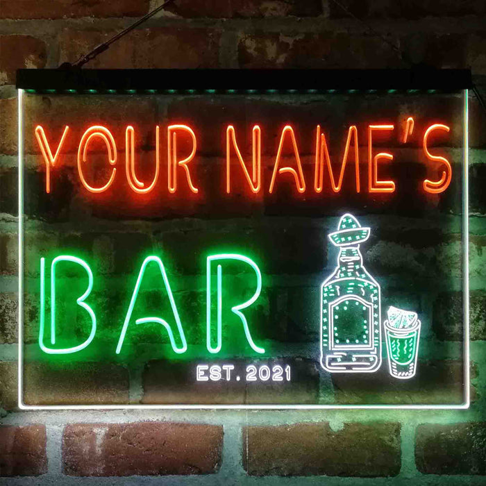 Personalized Gin Tonic Bottle Deluxe App-Enabled 3-Color LED Light Sign - Way Up Gifts