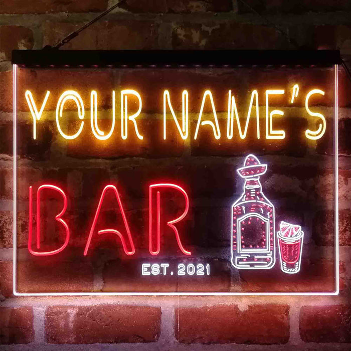 Personalized Gin Tonic Bottle Deluxe App-Enabled 3-Color LED Light Sign - Way Up Gifts