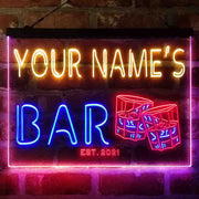 Personalized Whisky Glasses Deluxe App-Enabled 3-Color LED Light Sign - LED Gift Works