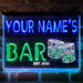Personalized Whisky Glasses Deluxe App-Enabled 3-Color LED Light Sign - Way Up Gifts