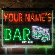 Personalized Whisky Glasses Deluxe App-Enabled 3-Color LED Light Sign - LED Gift Works