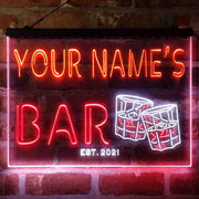 Personalized Whisky Glasses Deluxe App-Enabled 3-Color LED Light Sign - LED Gift Works