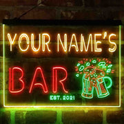 Personalized Beer Mugs Cheers Deluxe App-Enabled 3-Color LED Light Sign - LED Gift Works