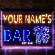 Personalized Beer Mugs Cheers Deluxe App-Enabled 3-Color LED Light Sign - LED Gift Works