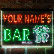 Personalized Beer Mugs Cheers Deluxe App-Enabled 3-Color LED Light Sign - LED Gift Works