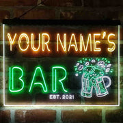 Personalized Beer Mugs Cheers Deluxe App-Enabled 3-Color LED Light Sign - LED Gift Works