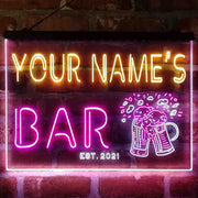 Personalized Beer Mugs Cheers Deluxe App-Enabled 3-Color LED Light Sign - LED Gift Works