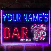 Personalized Beer Mugs Cheers Deluxe App-Enabled 3-Color LED Light Sign - LED Gift Works