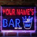 Personalized Cold Beer Bucket Deluxe App-Enabled 3-Color LED Light Sign - Way Up Gifts