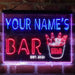 Personalized Cold Beer Bucket Deluxe App-Enabled 3-Color LED Light Sign - Way Up Gifts