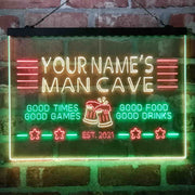 Personalized Man Cave Home Bar Deluxe App-Enabled 3-Color LED Light Sign - LED Gift Works