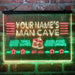 Personalized Man Cave Home Bar Deluxe App-Enabled 3-Color LED Light Sign - Way Up Gifts