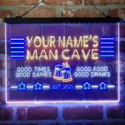 Personalized Man Cave Home Bar Deluxe App-Enabled 3-Color LED Light Sign - LED Gift Works