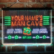 Personalized Man Cave Home Bar Deluxe App-Enabled 3-Color LED Light Sign - LED Gift Works