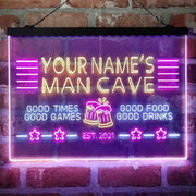 Personalized Man Cave Home Bar Deluxe App-Enabled 3-Color LED Light Sign - LED Gift Works