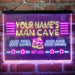 Personalized Man Cave Home Bar Deluxe App-Enabled 3-Color LED Light Sign - Way Up Gifts