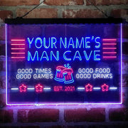 Personalized Man Cave Home Bar Deluxe App-Enabled 3-Color LED Light Sign - LED Gift Works