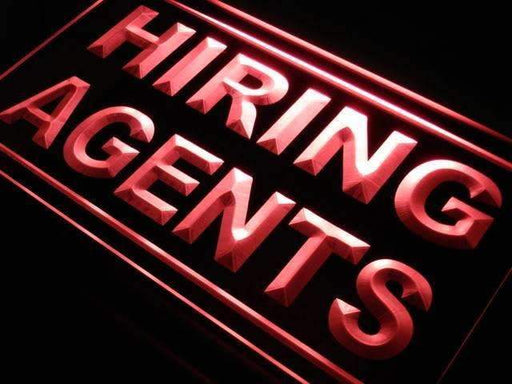 Staffing Employment Hiring Agents LED Light Sign - LED Gift Works