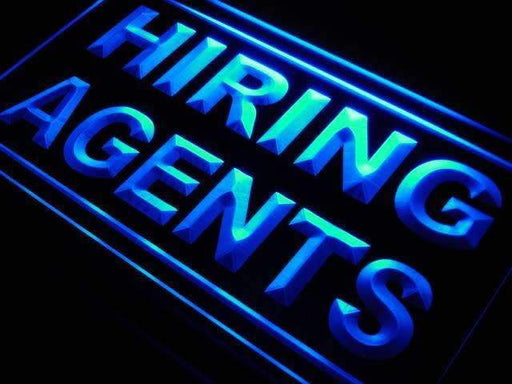 Staffing Employment Hiring Agents LED Light Sign - Way Up Gifts