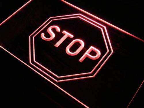 Stop LED Light Sign - LED Gift Works