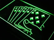Straight Flush Poker LED Light Sign - LED Gift Works