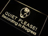 Studio Recording in Progress Quiet Please LED Light Sign - Way Up Gifts