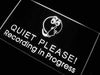 Studio Recording in Progress Quiet Please LED Light Sign - Way Up Gifts