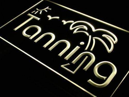 Sun Palm Tree Tanning LED Light Sign - LED Gift Works