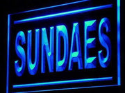 Sundaes Ice Cream Shop LED Light Sign - LED Gift Works