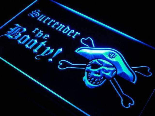 Surrender the Booty Pirate LED Light Sign - Way Up Gifts