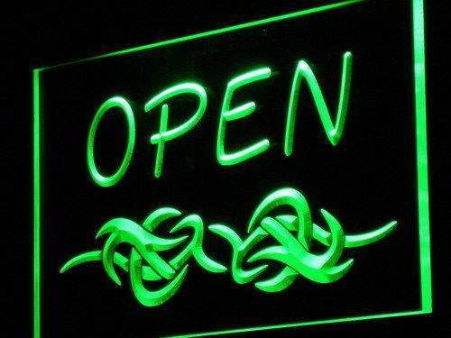 Tattoo Art Open LED Light Sign - LED Gift Works