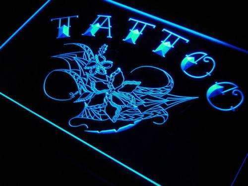 Tattoo Flower Art LED Light Sign - LED Gift Works
