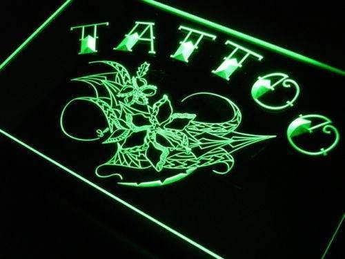 Tattoo Flower Art LED Light Sign - LED Gift Works