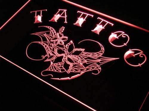 Tattoo Flower Art LED Light Sign - Way Up Gifts