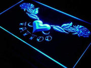 Tattoo Heart Roses LED Light Sign - LED Gift Works