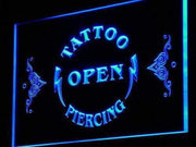 Tattoo Piercing Open LED Light Sign - LED Gift Works