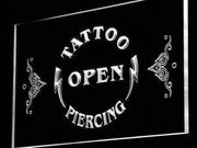 Tattoo Piercing Open LED Light Sign - LED Gift Works