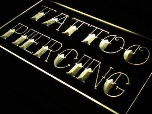 Tattoo Piercing Shop LED Light Sign - Way Up Gifts