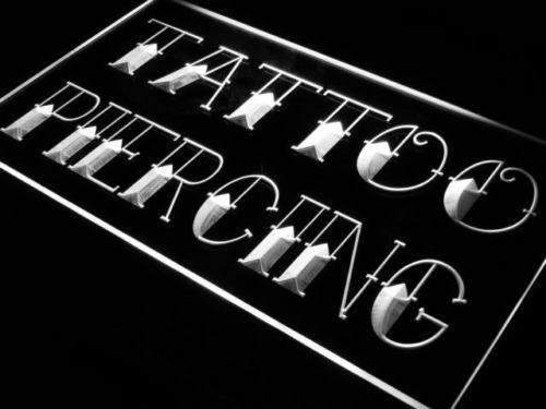 Tattoo Piercing Shop LED Light Sign - Way Up Gifts