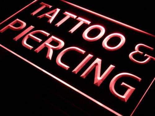 Tattoo Piercing Studio LED Light Sign - Way Up Gifts
