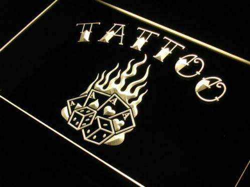 Tattoo Poker LED Light Sign - Way Up Gifts