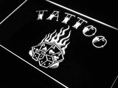 Tattoo Poker LED Light Sign - LED Gift Works