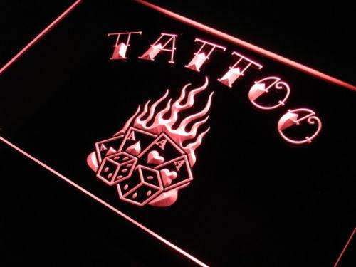 Tattoo Poker LED Light Sign - Way Up Gifts