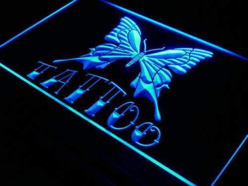 Tattoo Shop Butterfly LED Light Sign - LED Gift Works