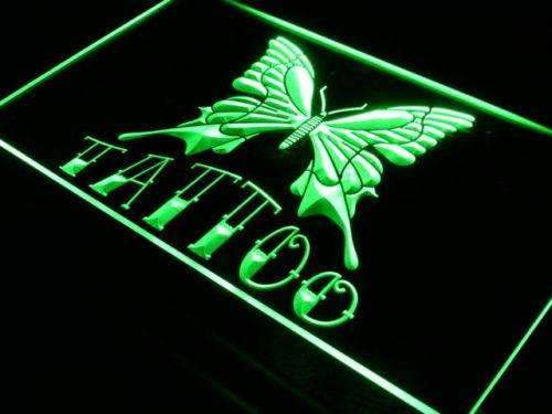 Tattoo Shop Butterfly LED Light Sign - LED Gift Works