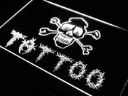 Tattoo Shop Skull Crossbones LED Light Sign - LED Gift Works
